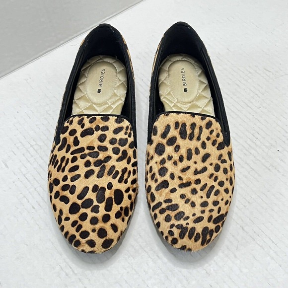 Birdies Cheetah Leopard Calf Hair Starling Slip On Loafer Flat Shoes Size 7 - Picture 7 of 11